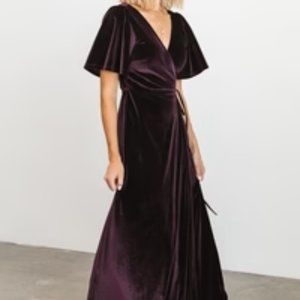 Balticborn Meghan Velvet Wrap Maxi Dress